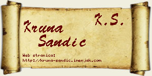 Kruna Sandić vizit kartica